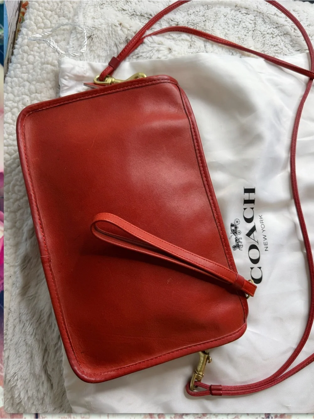 VINTAGE COACH NEW YORK CITY BASIC BAG in RED 9455 - Picture 13 of 16